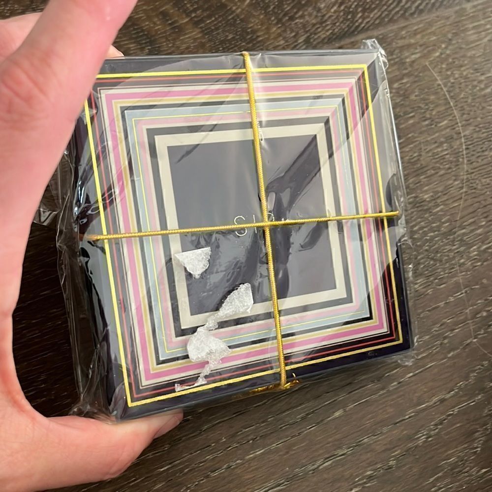 Trina Turk glass graphic coasters NEW